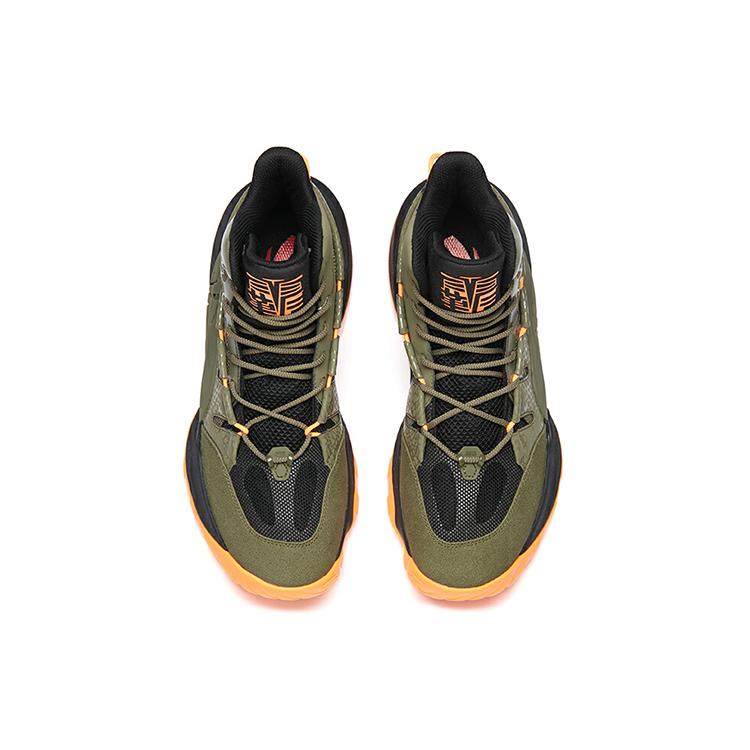 Anta Bastard High top Vintage Basketball Shoes Men's Khaki Green 91911122-4