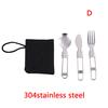 1 Set Tragbares Reise-Picknick Faltbares Besteckset Löffel Gabel Messer Essstäbchen
