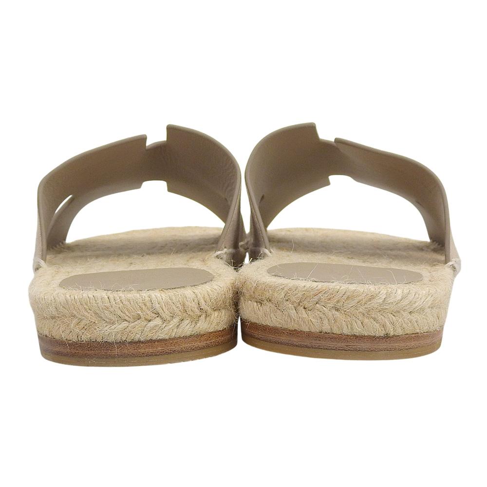 HERMES Antigua Espadrilles Sandals Men's Beige Size 42 shoes 42 beigeUsed
