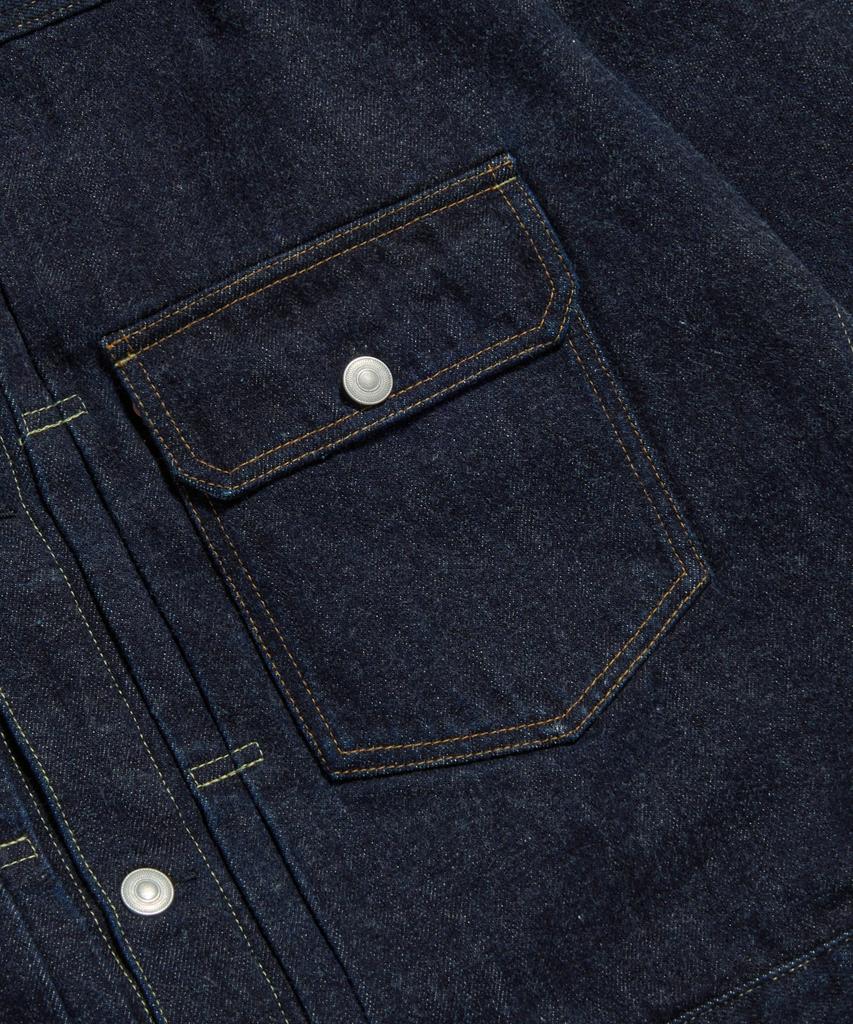 Espionage Type 1 Selvedge Denim Trucker Jacket Dark Indigo