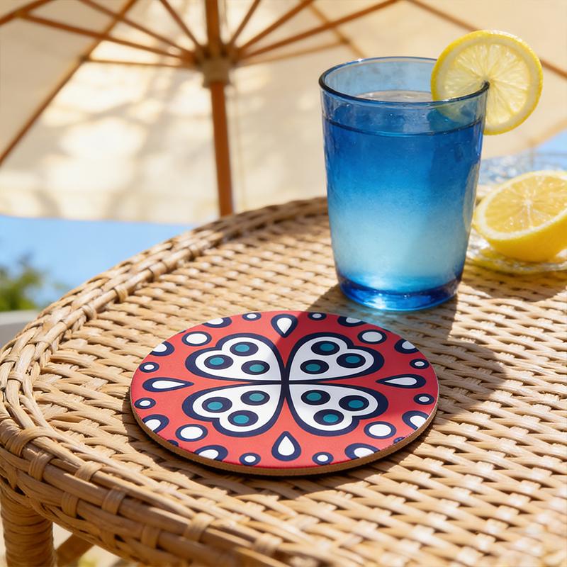 1 Set Bohemian Print Tableware Placemats Ideal Gift Floral Pattern Cute Home Decor Scald-Resistant Multi-style
