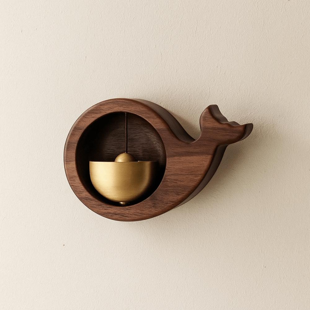 Wood Entrance Door Bells Wireless Dopamine Wind Chimes Little Whale Doorbell  Bedroom Pendant
