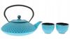 IMBRZK 1.25 CAST IRON KETTLE SET 2x CUPS STAND INFUSER + STRAINER