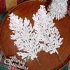 20/1PCS Artificial Pine Branch Fake Plant Snowflake Pine Leaves Xmas Wreath Party Table Decorations DIY New Year Gift Box Decor