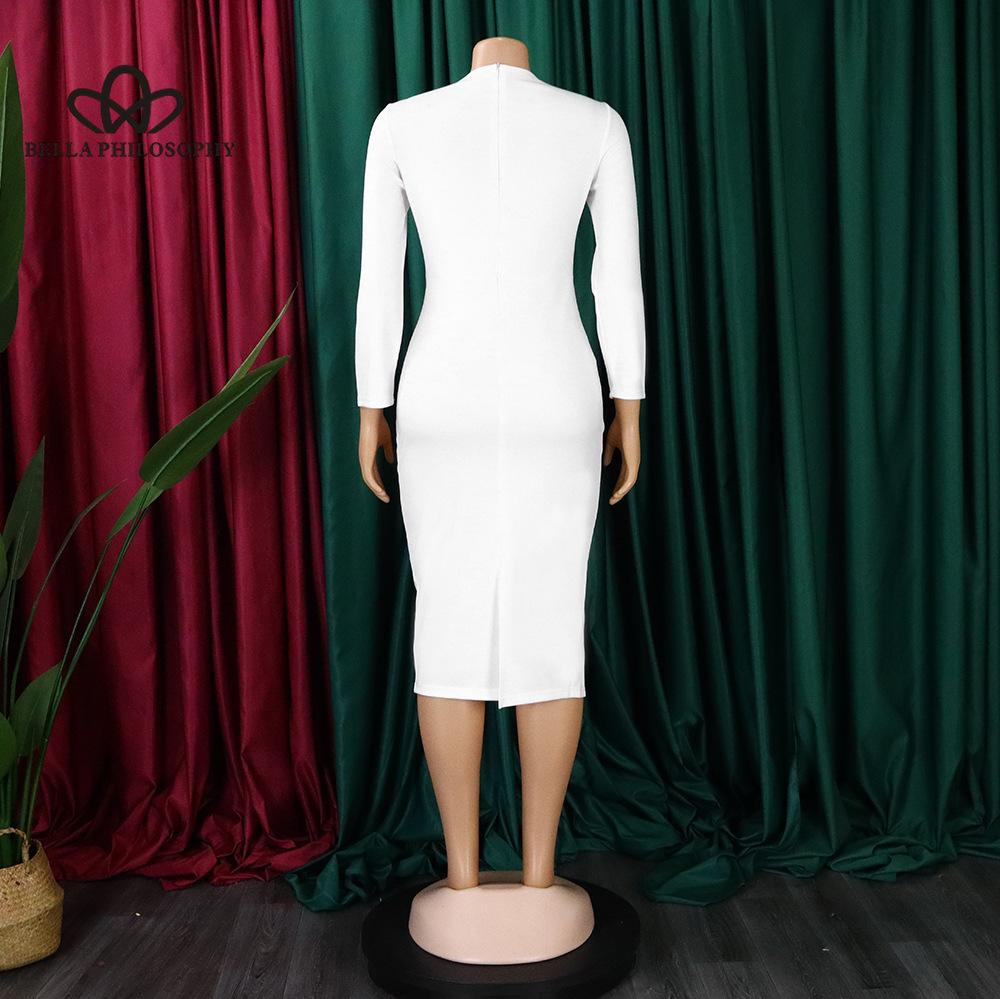 New Elegant Slim Pencil Skirt Fashion Hip Plus Size Dress Fashion Casual Woman Long Party Dress