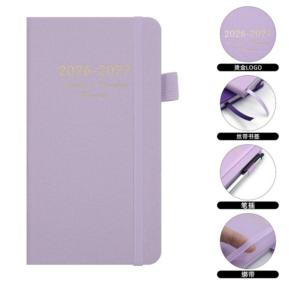 English Agenda Planning Notebook Pu Leather To-do List Notebook Office Supplies