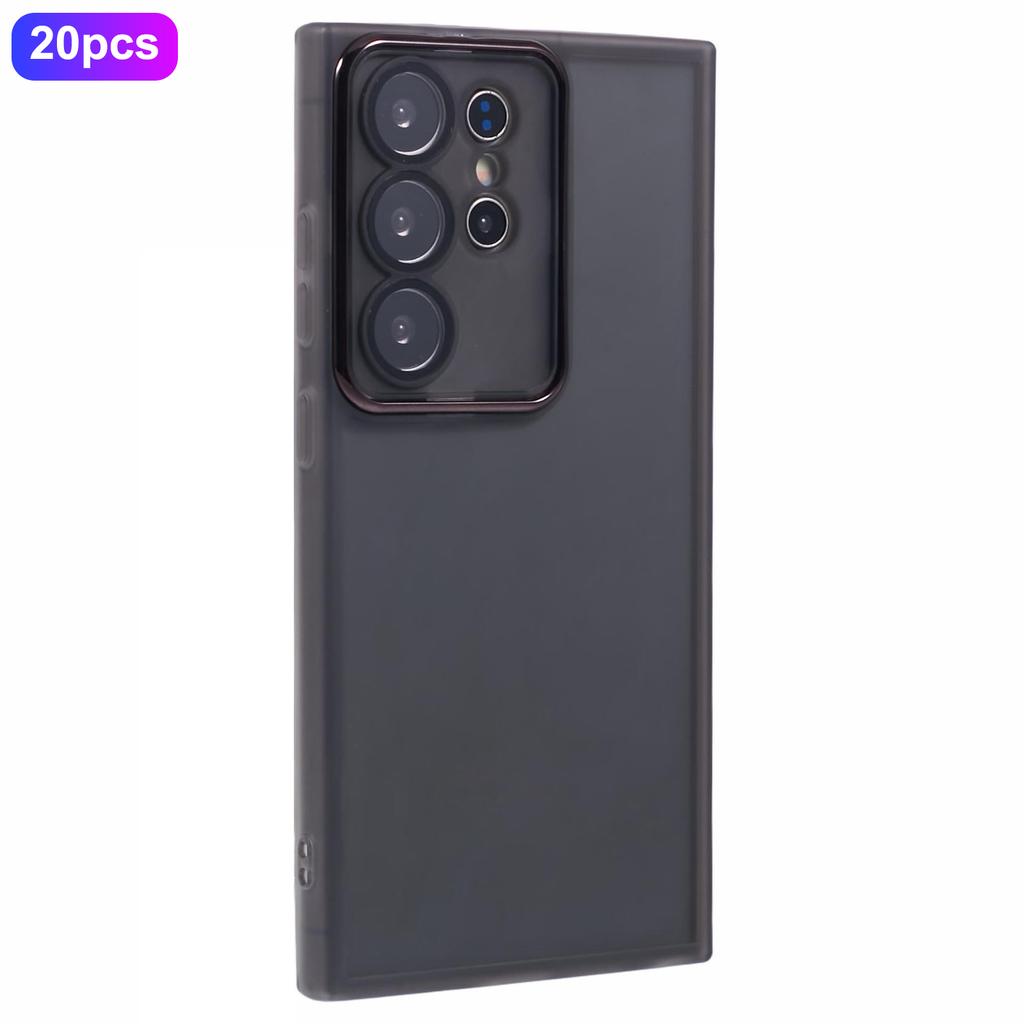 Bulk Purchasing 20Pcs For Samsung Galaxy S22 Ultra 5G Case Electroplated Camera Frame TPU Phone Cover Precise Cutouts