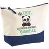 Makeup Bag - PLANETEE - Gabrielle Don't Touch Panda - Large Size - Cotton - Personalized