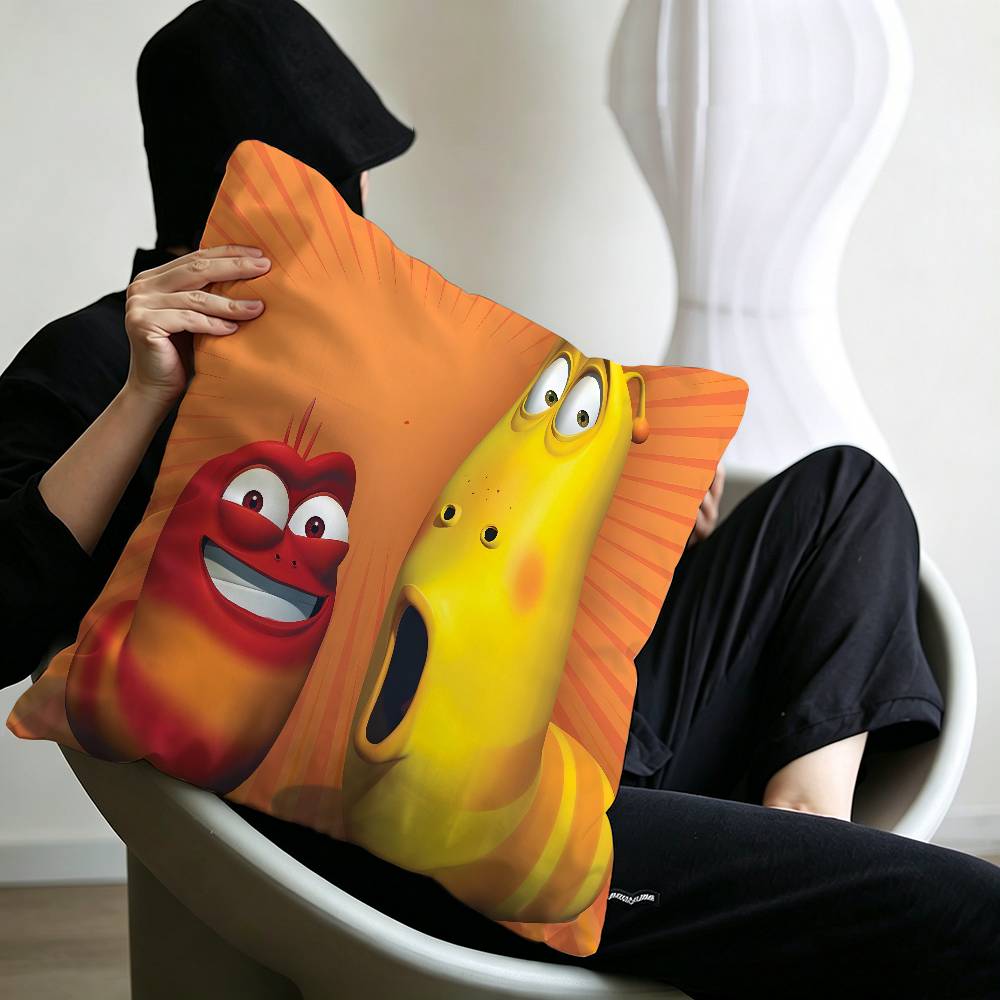 Funny L-Larva Cartoon Personalized picture text home decorative pillows Household Gifts 45x45cm