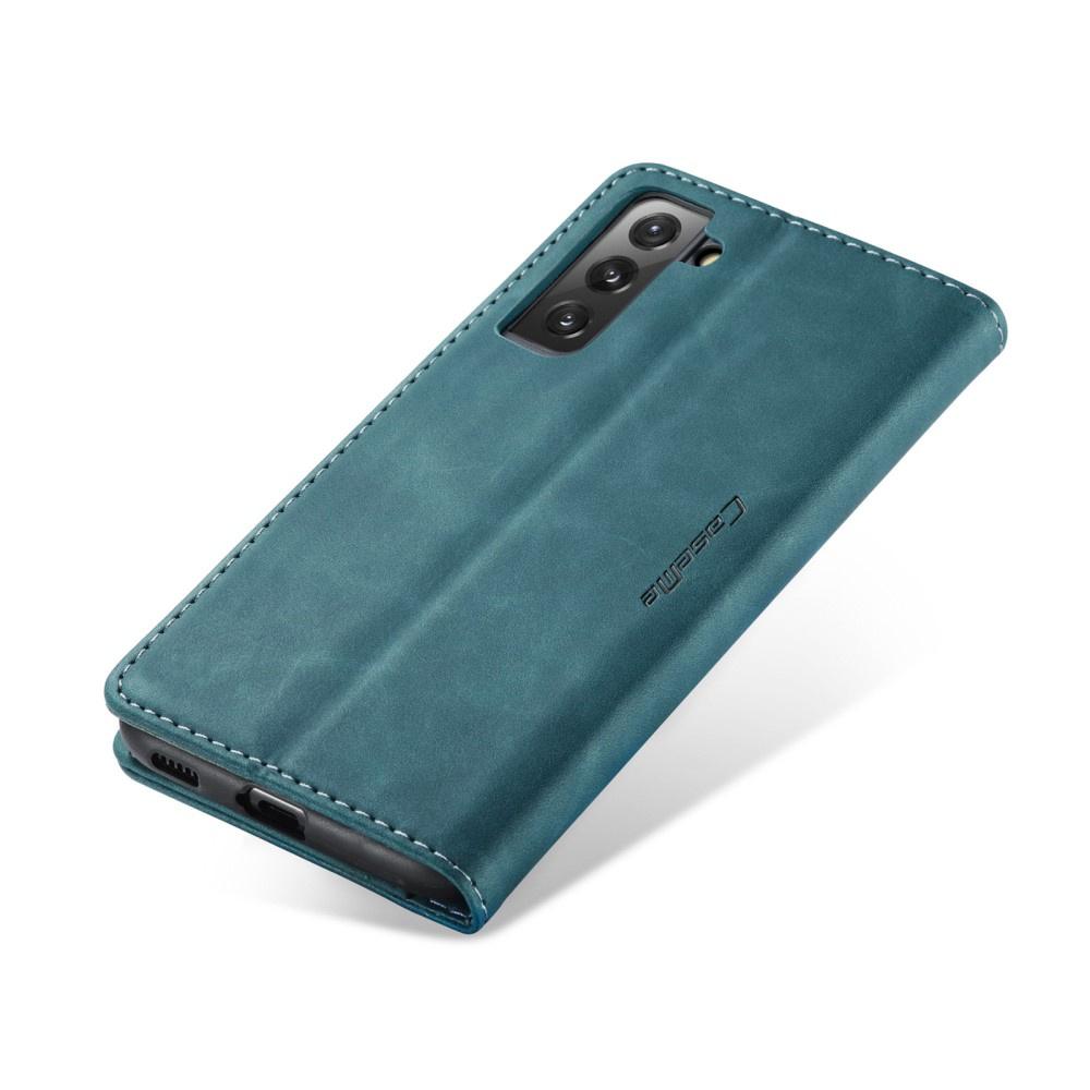 CASEME for Samsung Galaxy S21 FE, Leather Wallet Case, Green