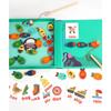 Kids Montessori Toy Wooden Magnetic Fishing Game Fine Motor Skill Counting Catch ABC Alphabet Fish Cognitive Toys Spelling Games
