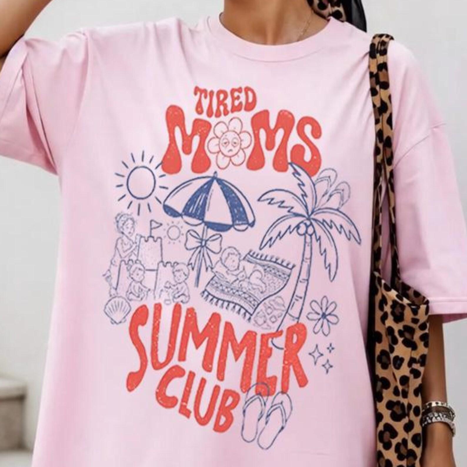 Comfort Colors® Tired Moms Summer Club Shirt - Vacation Mom Shirt,Trendy Summer Tee,Mom Life Shirt,Tired Mama Club S