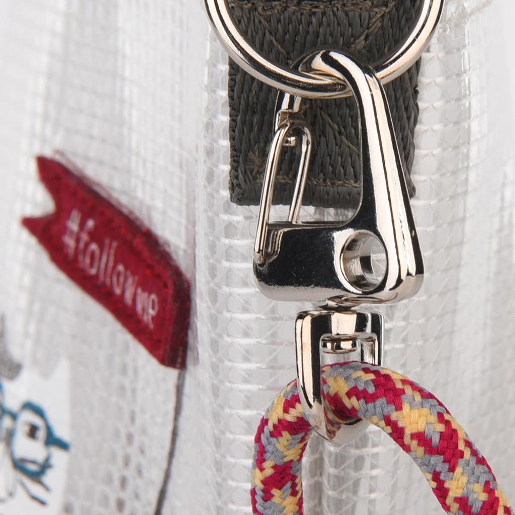 [Kusuguru Japan] Clear Mesh Shoulder Bag, Cat Maruke BR