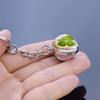 Clover Keychain Luminescent Four Leaf Clover Glass Ball Double Side Metal Pendant Keychain Lucky Jewelry Gift
