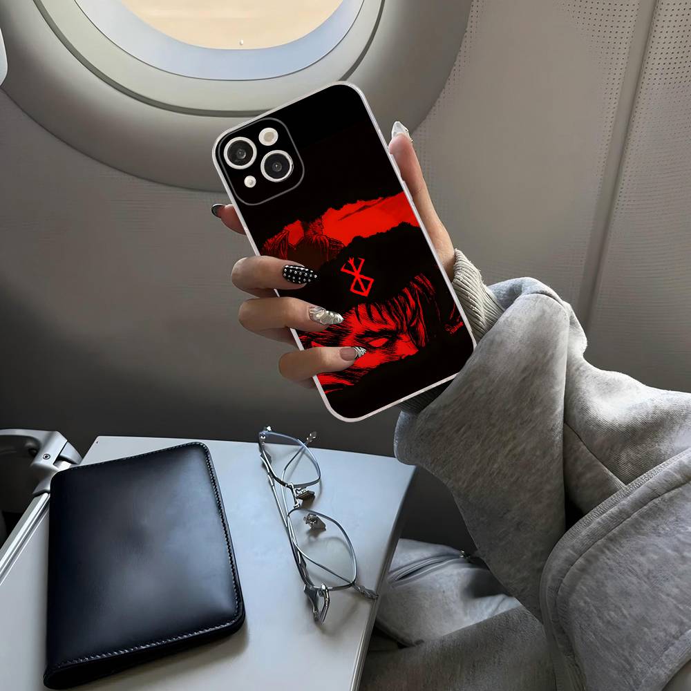 Comic Cool Berserk Phone Case For IPhone 17 16 15 14 13 11 12 Pro Max 16 Plus Transparent