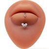 Anello per labbra per occhi alla moda, piercing per labbra in acciaio inossidabile, anelli per labret, piercing per setto per unghie a forma di cuore, farfalla, luna, loto