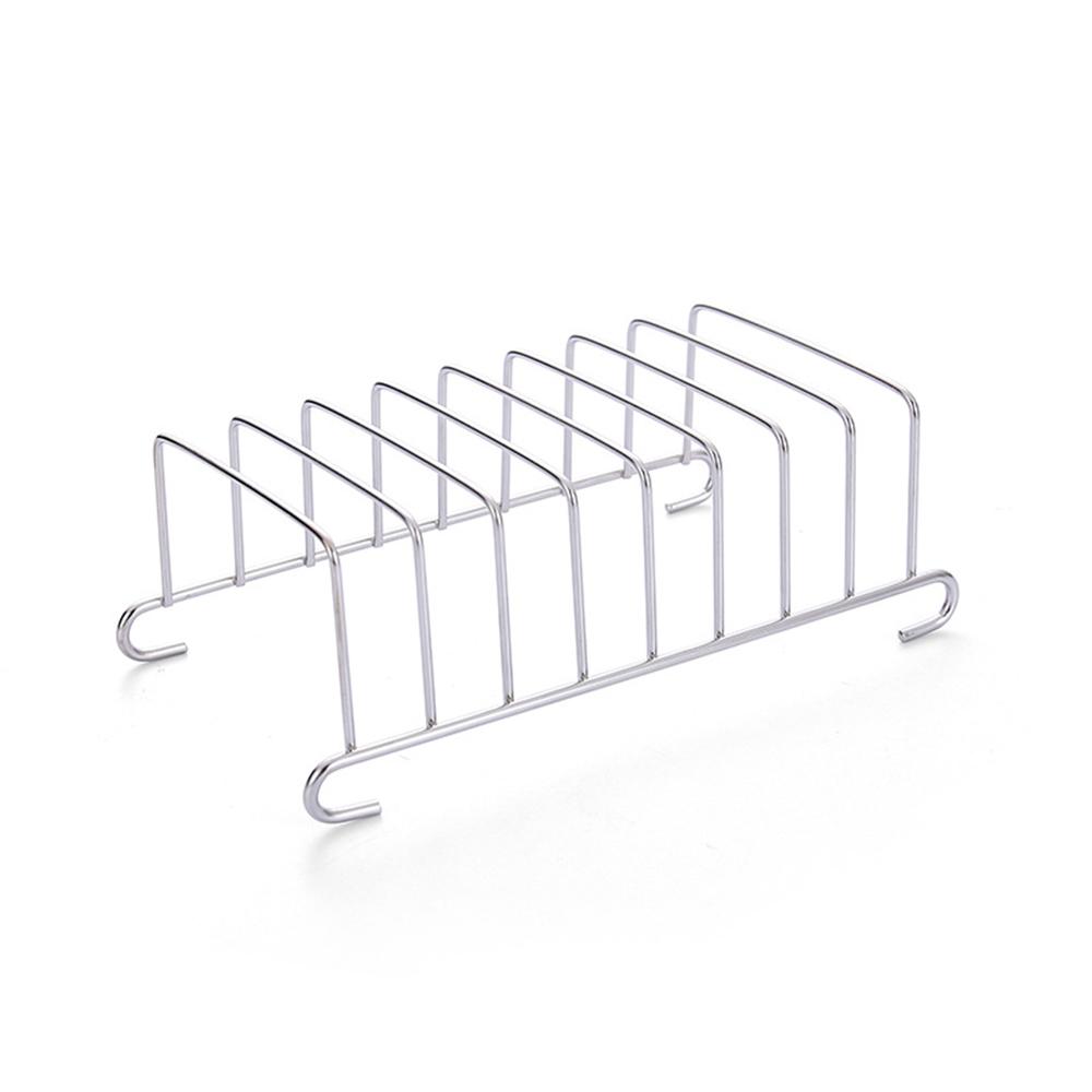 1PC Air Fryer Grill Skewers Stainless Steel Accessories Grill Square Multifunctional Bread Rack For Air Fryer Accessories серебряный