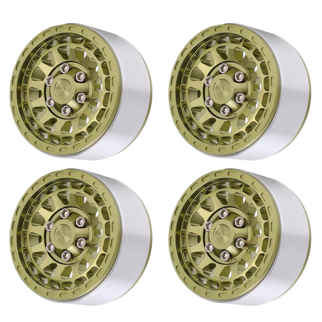 4pcs Beadlock RC Car Wheel Hub Set 1.9in Aluminum Alloy Tire   for 1Celsius10 1Celsius12 1Celsius14 Remote Control Cars
