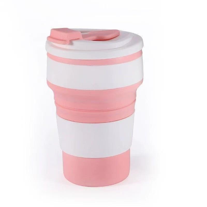 Silicone Collapsible Travel Cup - Portable, Drop-Proof, Anti-Scald, High Temperature Resistant, Customizable Sports & Fitness Cup.