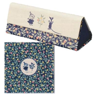 Moomin Folding Glasses Case with Cloth Plants Grow -