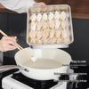 ZISIZ 304 Stainless Steel Rectangular Dumpling Plate Set with Lid (3-Pack)