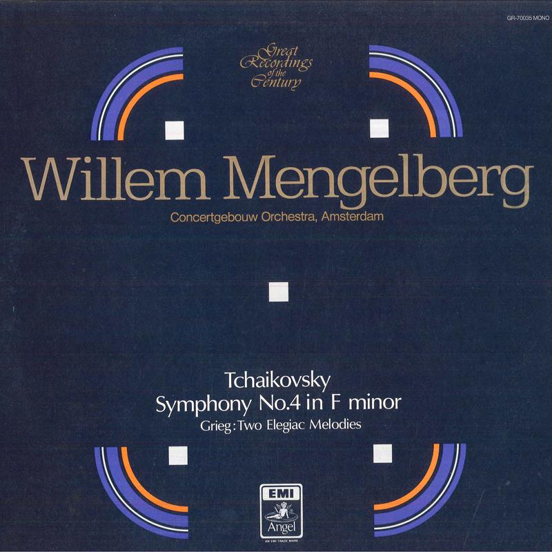 LP Record WILLEM MENGELBERG, CONCERTGEBOUW OR - Tchaikovsky Symphony No4 In F Minor GR70035 ANGEL RECORDS Japan Classical Used