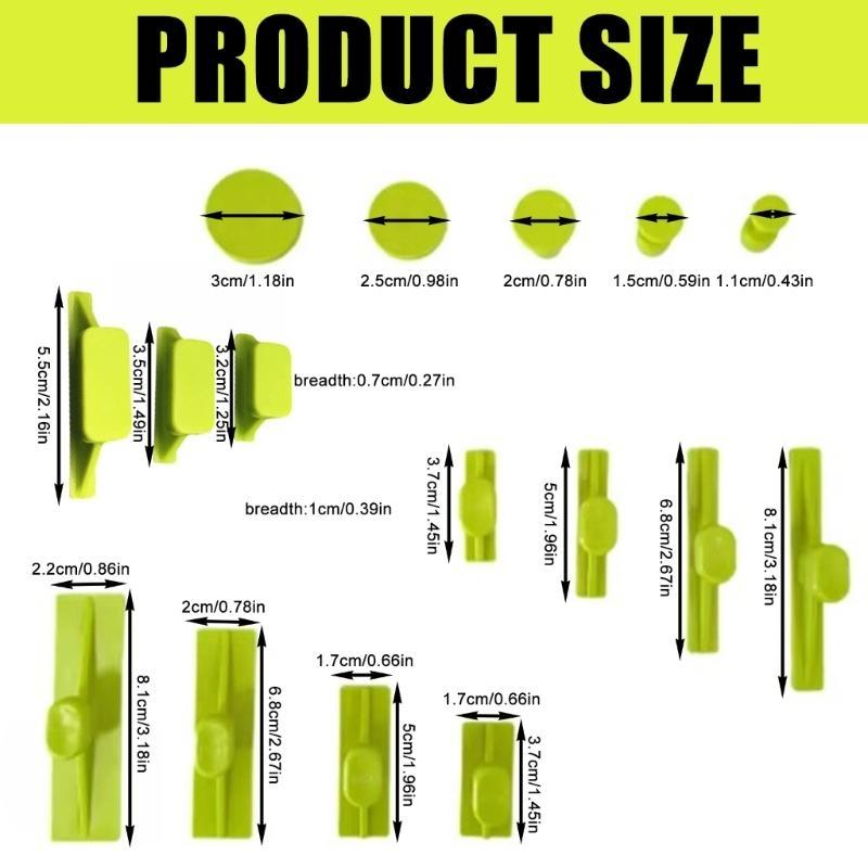 16 /32pcs Paintless Car Body Dent Removal Pulling Tabs Compatible With T Slide Hammer Metal Surface Automobile Dent Repair Tools