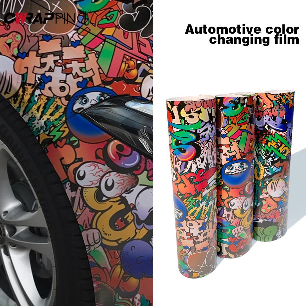 Graffiti Camouflage Film Water Proof Self-adhesive Stickers for Car Wrapping Vinyl Paper for Car Body Covering Carbon Foil Wrap