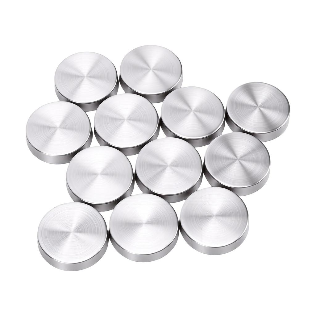 12pz Acciaio Inossidabile Specchio Chiodi Tappi Decorativi a Vite Acciaio Inossidabile 304 per Fissaggio Vetro Mobili