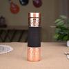 1 Litre Hammered Copper Water Bottle Leak Proof BPA Free Water Bottle Office Bottle Hammered Copper Bottle Black Color)