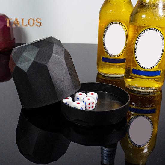 1 sada poháru na kostky se základnou 5bodové kostky Heavy Duty Ruční třepačka Pohár pro dospělé Rodina Noční bar Party Hazardní hry Pití Stolní hra Vybavení kasina