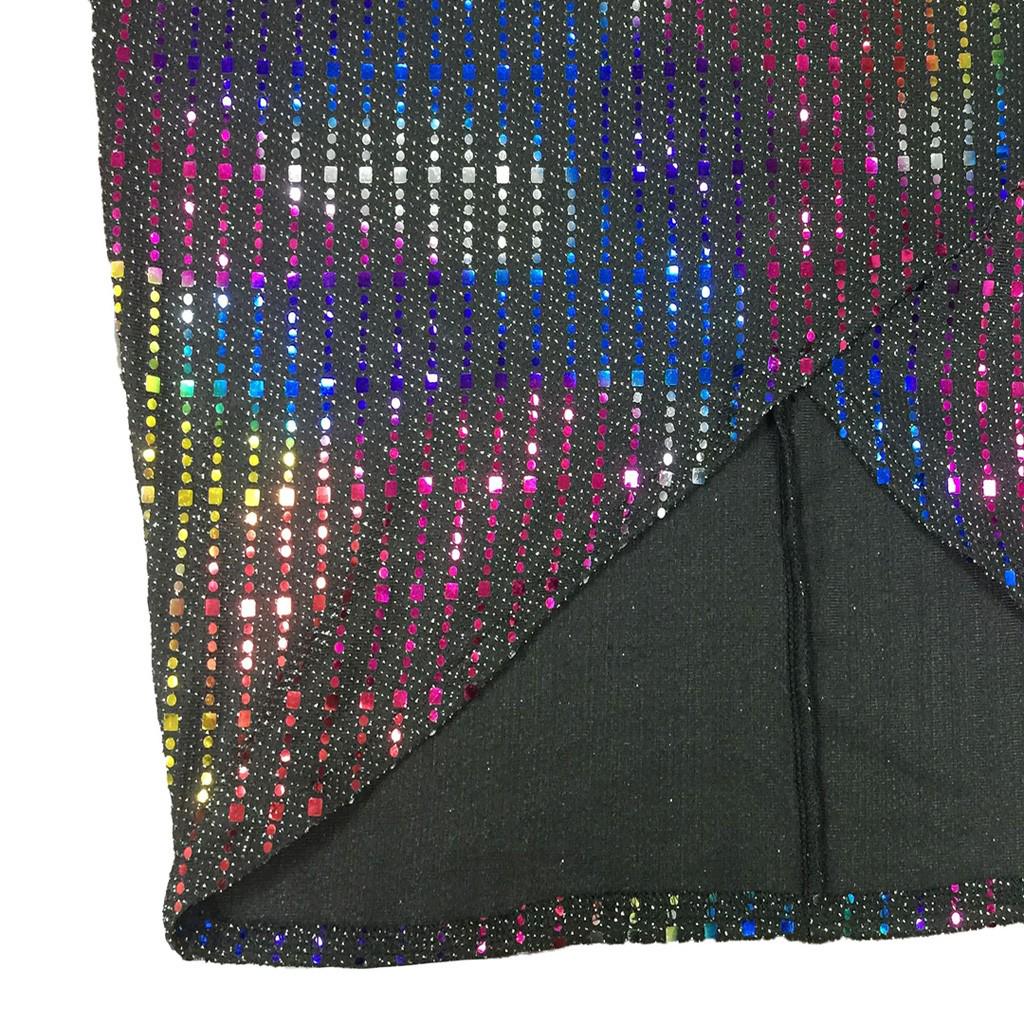 Women Sexy Club  V Neck Glitter Sequin Evening Cocktail Wrap Party  Dress