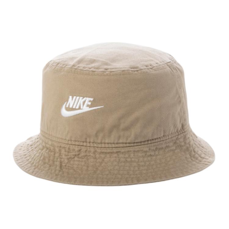 Nike Washed Cotton, Cotton Bucket Hats Unisex Khaki Casual FB5381-247