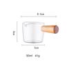 50/100ml Taste Dish Cup Heat Resistant Multi-functional Coffee Milk Cup Glass Sauce Dish Vinegar Plate Gravy With Wooden Handle
