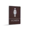 Plate Bathroom Restroom Loo Imitation Leather Toilet Signs Stickers Man&Woman Marker WC Door Plaque
