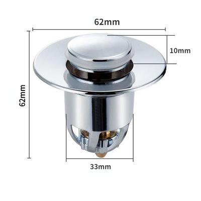 Universeller Spülbecken-Abflussfilter, Edelstahl-Bounce-Core, Push-Typ-Spülbeckenfilter-Konverter, Badezimmer-Waschbecken-Abflussrohr, Stonego-Armaturen