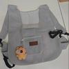 Pet Outdoor Backpack Mesh Breathable Exposed Cat and Dog Chest Bag Portable Pet Travel Backpack for All Seasons Outdoor Backpack
