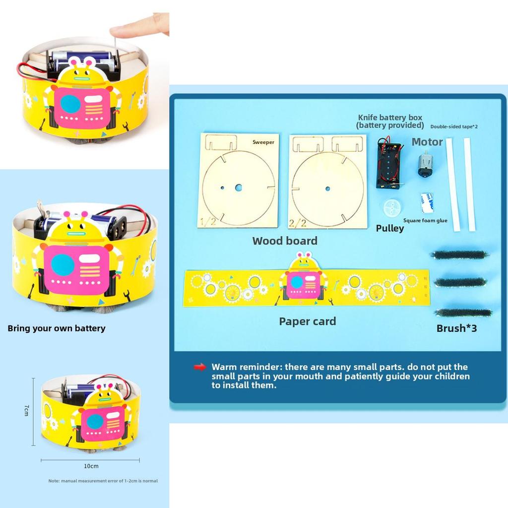 Wooden Sweeping Robot Hand Assembled Children Puzzle Toy Set For Physics Experiments Home Learning