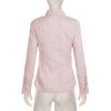 Korean Style Stripe Lapel Tie Shirt: Waist-Cinched, Long Sleeve, Sweet & Casual Women's Autumn Top
