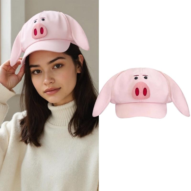 Neuheit Schwein-Thema Kappen Einzigartiger achteckiger Hut Bequem und atmungsaktiv Für Jugendliche Erwachsene und Teenager Alltagskleidung