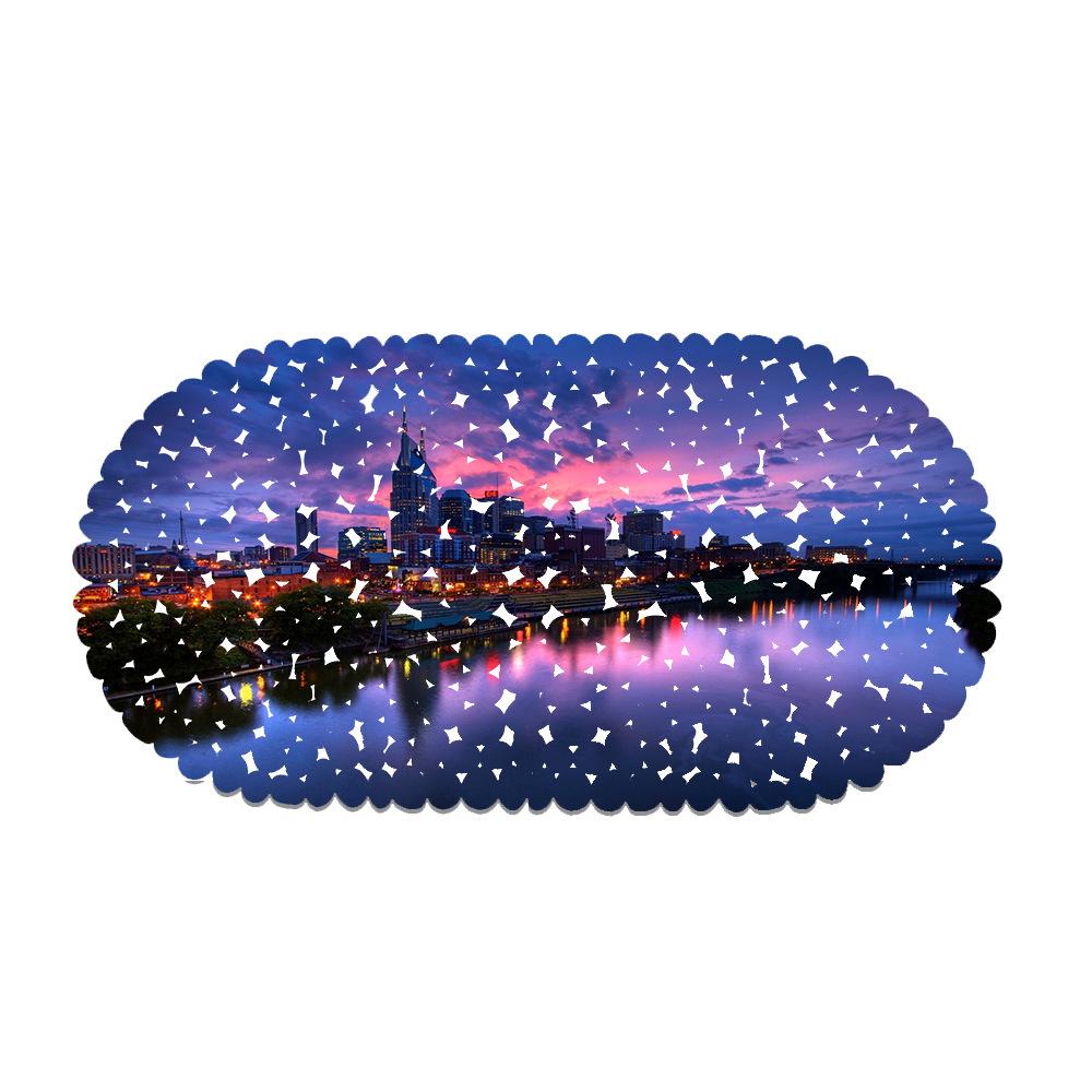 

Ночной вид Коврик для ванной Нескользящий коврик Коврик для пола ванной комнаты отеля Коврик для ног в ванне Коврик на присосках 35*70CM