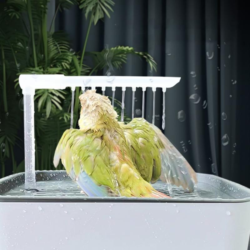 USB Power Electric Parrots Bath Tub Shower Basin with Easy Control Water Flows for Small To Large Bird Daily Shower Use