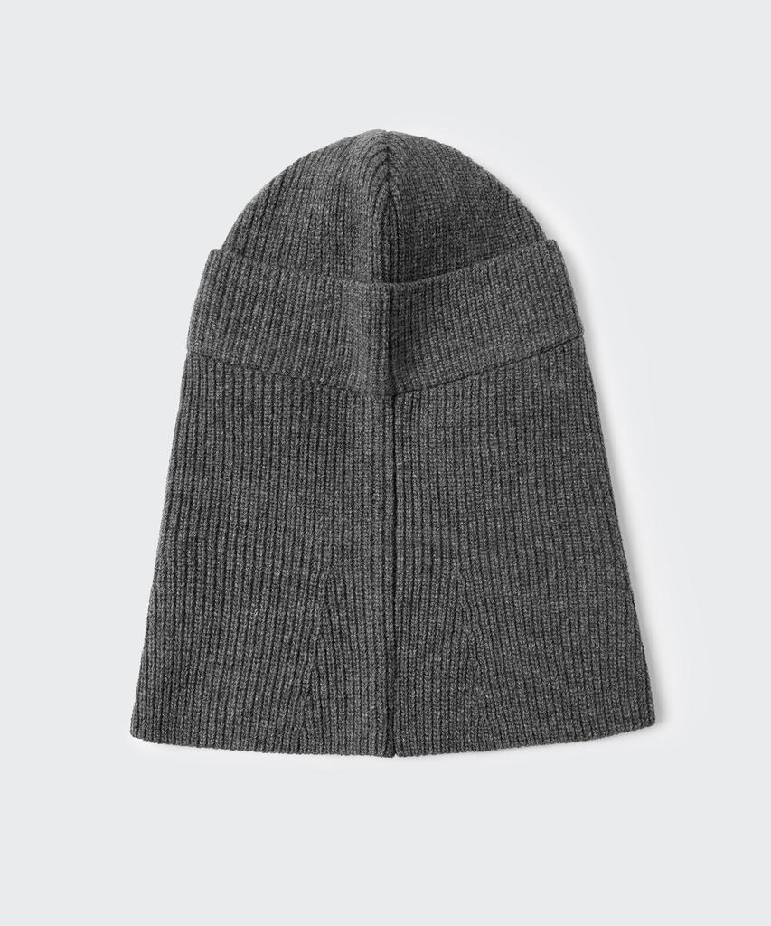 MUSINSA STANDARD Lambswool Knit Beanie Balaclava [Medium Gray]