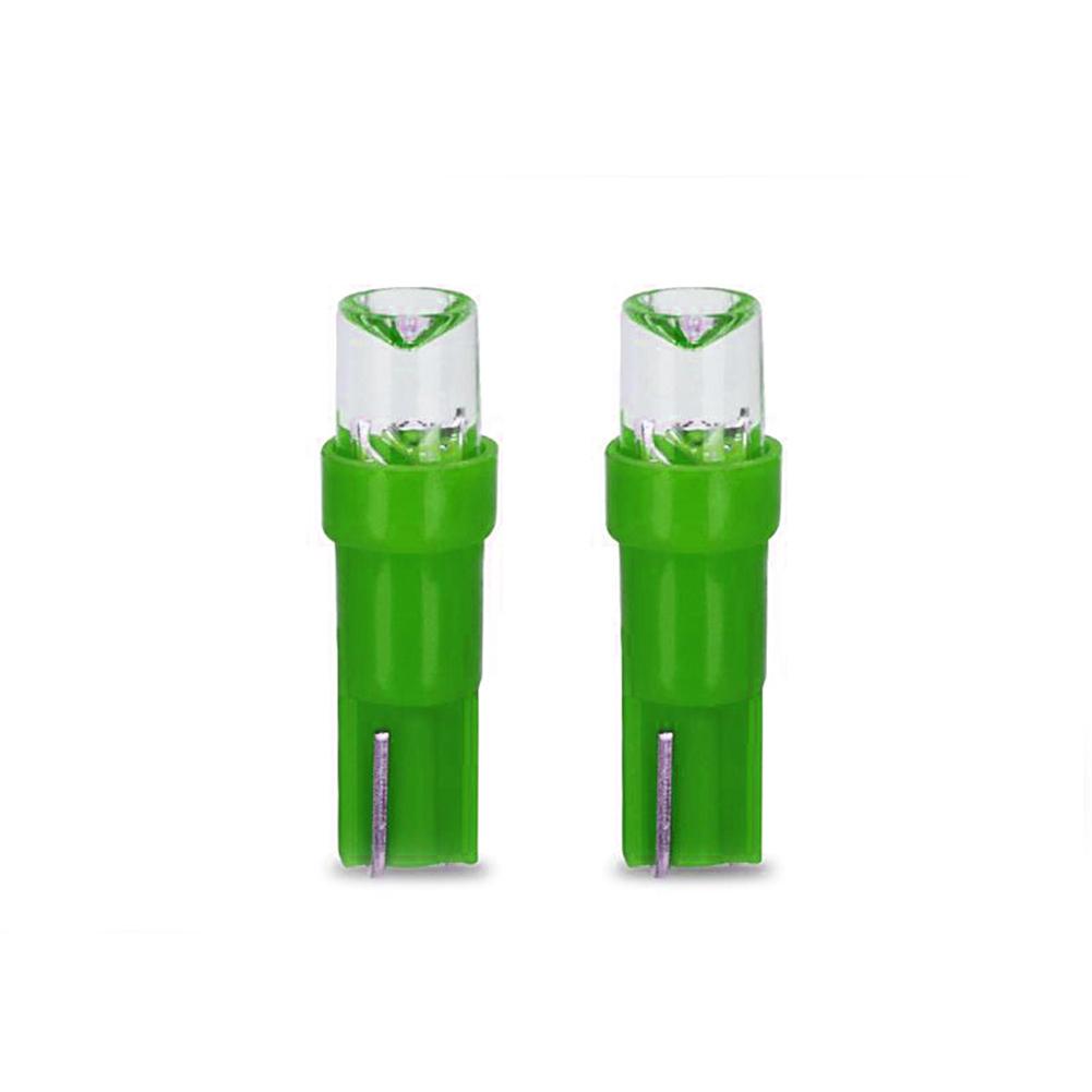 10pcs T5 LED Car Dash Dashboard Lights 74 73 286 Instrument Panel Lamp Speedometer Wedge Side Bulb Concave Lens Green White Blue