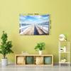 1pc Bohemian Beach Pier Tapestry - Vibrant Ocean Sunset & Wooden Boardwalk Design, Polyester Wall Hanging for Living Room or Bedroom Decor, Perfect Ho