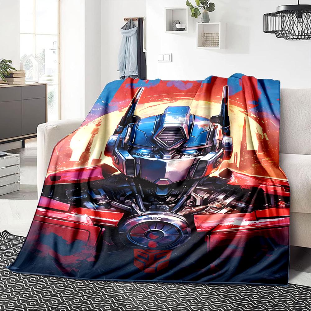 1Pc Transformers Cybertronian Warriors Blanket For Couch Bed Plush Cozy Fuzzy Blanket Super Soft Warm Blankets For Fall And Winter 091880