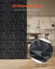 3D Wall Panels 33-Pack 11.81x11.81'' PVC 32 Sq.Ft Coverage Diamond Black