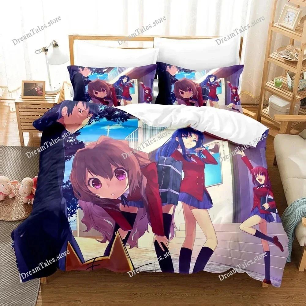 New Japan 3D Print Anime TIGER×DRAGON! Bedding Sets Duvet Cover Set with Pillowcase Twin Full Queen King Bedclothes Bed Linen963