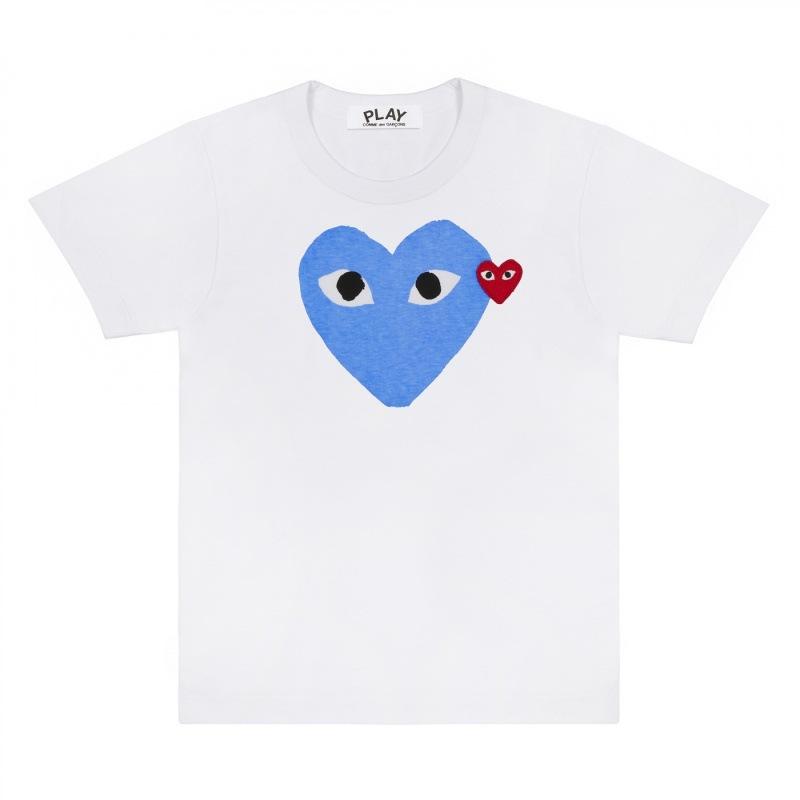 Popolare nuova versione giapponese di T-shirt per coppie Kawaku amore uomini e donne con la stessa stampa a maniche corte CDG gioca Baoling