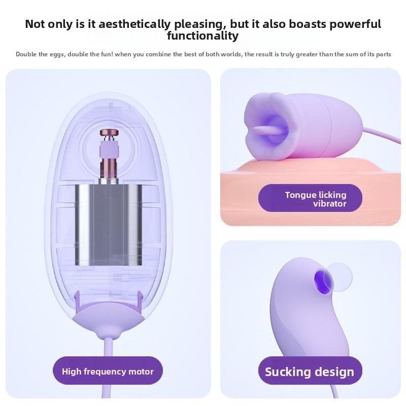 New Product Box Silicone Lick-and-suck Vibrating Egg Portable Adult Pleasure Toy for Both Men and Women